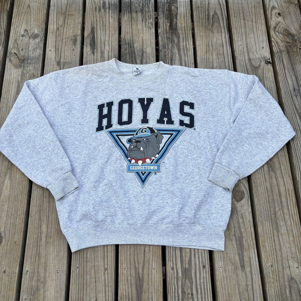 Vintage Georgetown Hoyas Sweatshirt Mens XL Gray NCAA Basketball Galt Sand USA - Picture 2 of 6